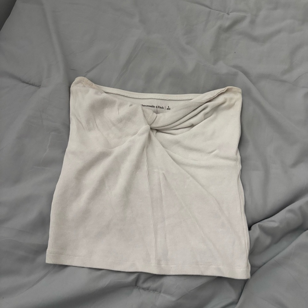 White Abercrombie Twist Front Tube Top
